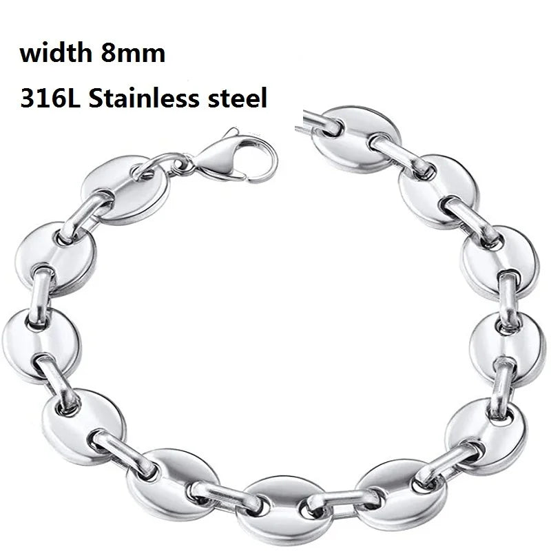 Stainless Steel Cuban Chain Bracelet for Men & Women