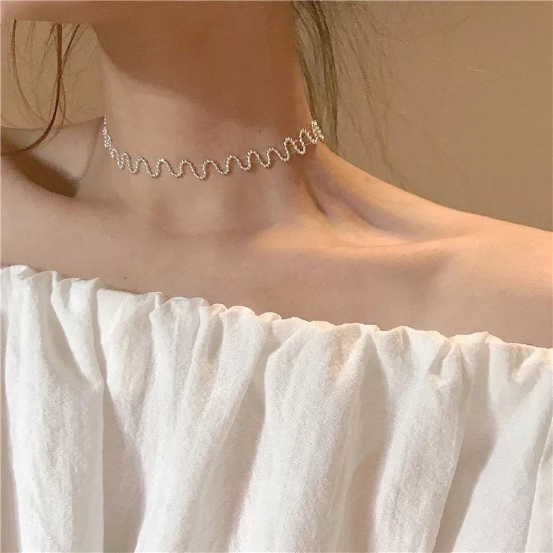 Women's Neck Chain Pearl Choker Necklace