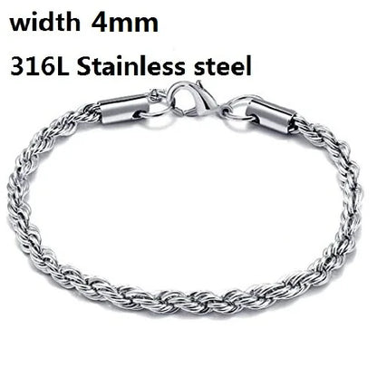 Stainless Steel Cuban Chain Bracelet for Men & Women