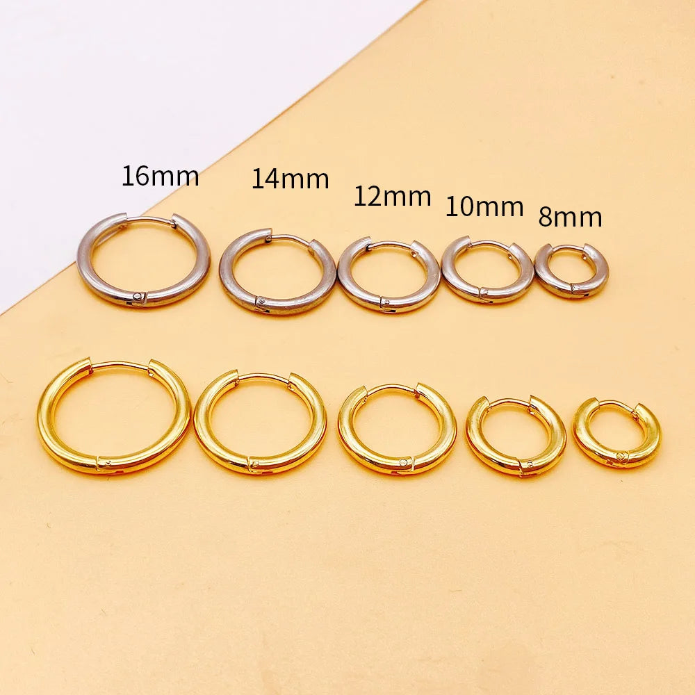 Stainless Steel Small Hoop Earrings for Women