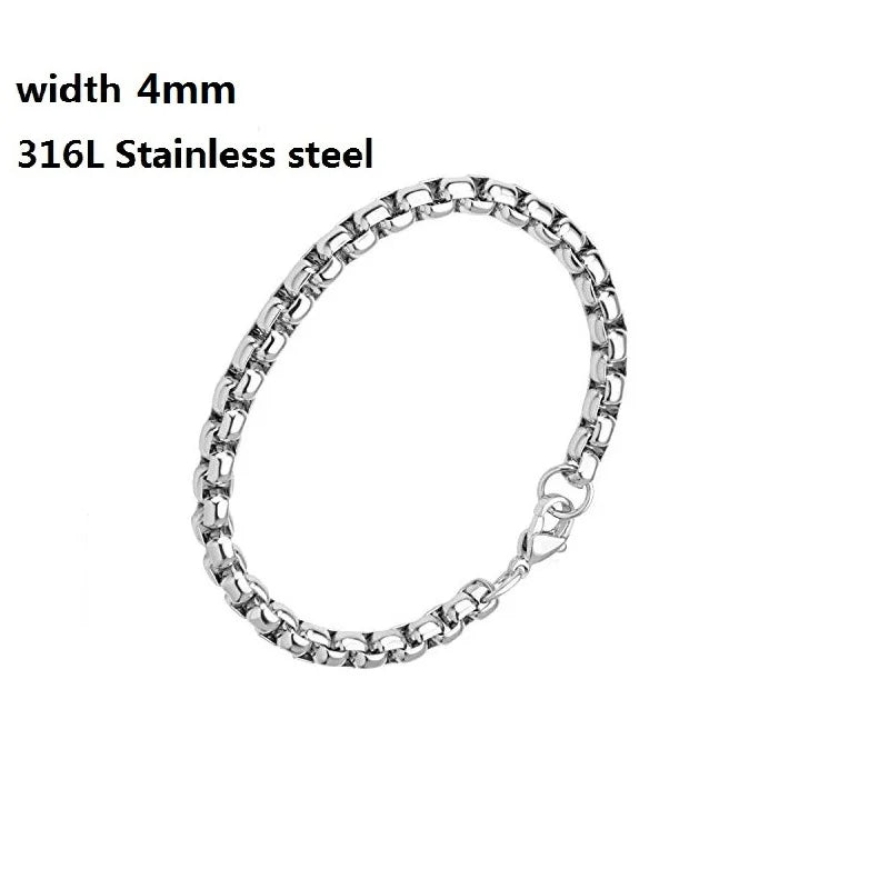 Stainless Steel Cuban Chain Bracelet for Men & Women