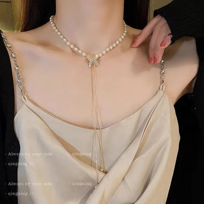 Women's Neck Chain Pearl Choker Necklace