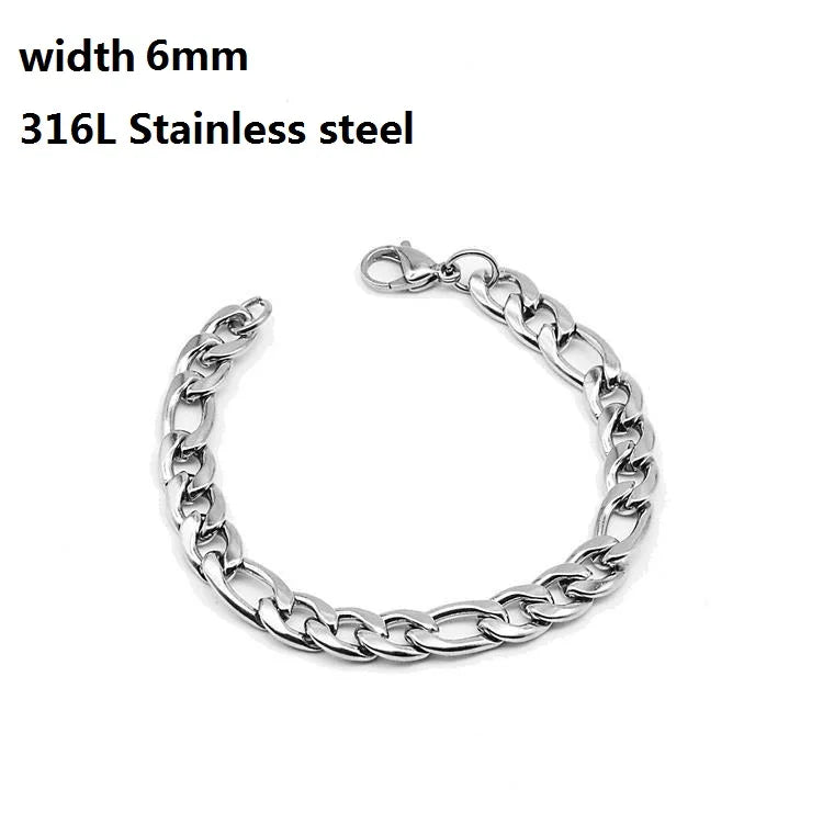 Stainless Steel Cuban Chain Bracelet for Men & Women