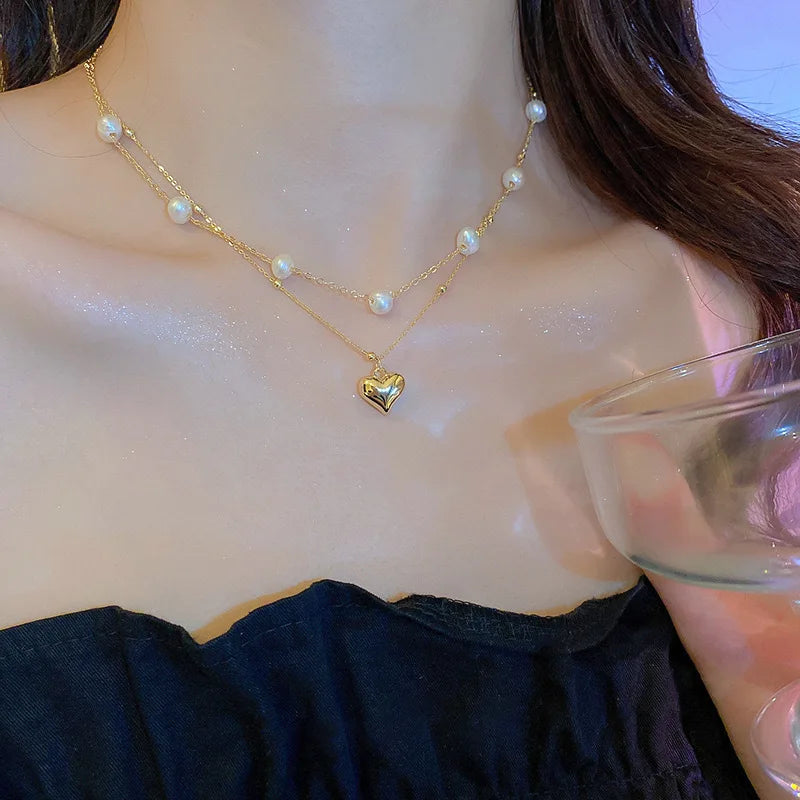 Women's Neck Chain Pearl Choker Necklace