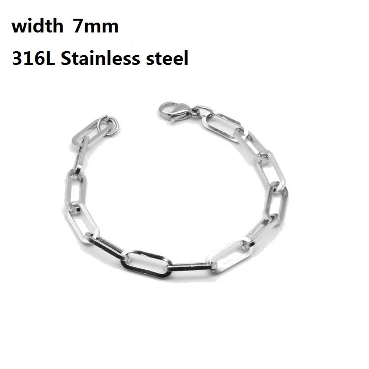 Stainless Steel Cuban Chain Bracelet for Men & Women