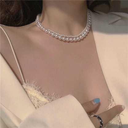 Women's Neck Chain Pearl Choker Necklace