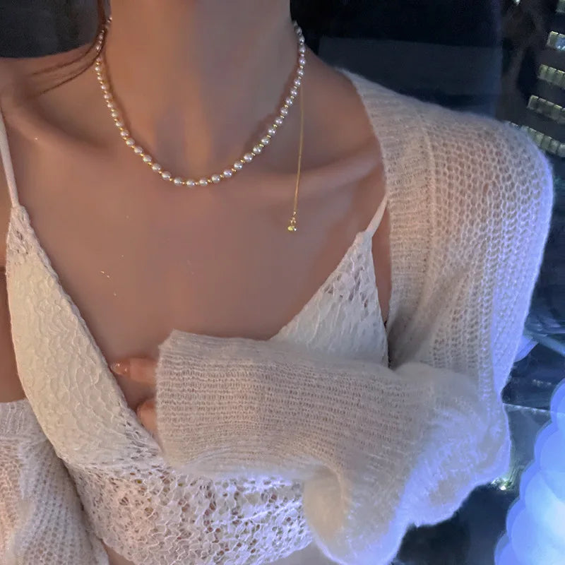 Women's Neck Chain Pearl Choker Necklace