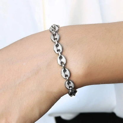 Stainless Steel Cuban Chain Bracelet for Men & Women