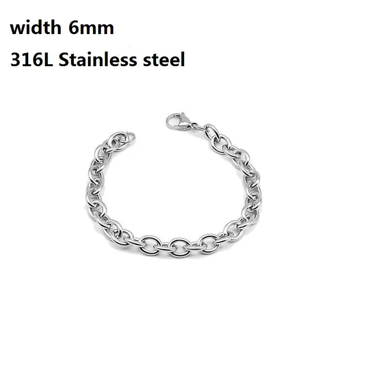 Stainless Steel Cuban Chain Bracelet for Men & Women