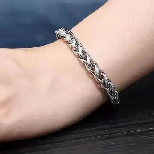 Stainless Steel Cuban Chain Bracelet for Men & Women